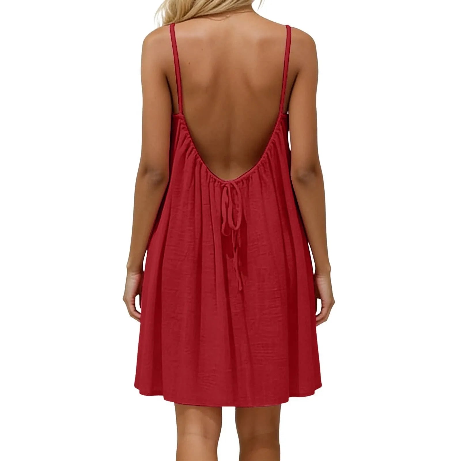 Vestido largo liso corte en A Nuvara, foto de producto