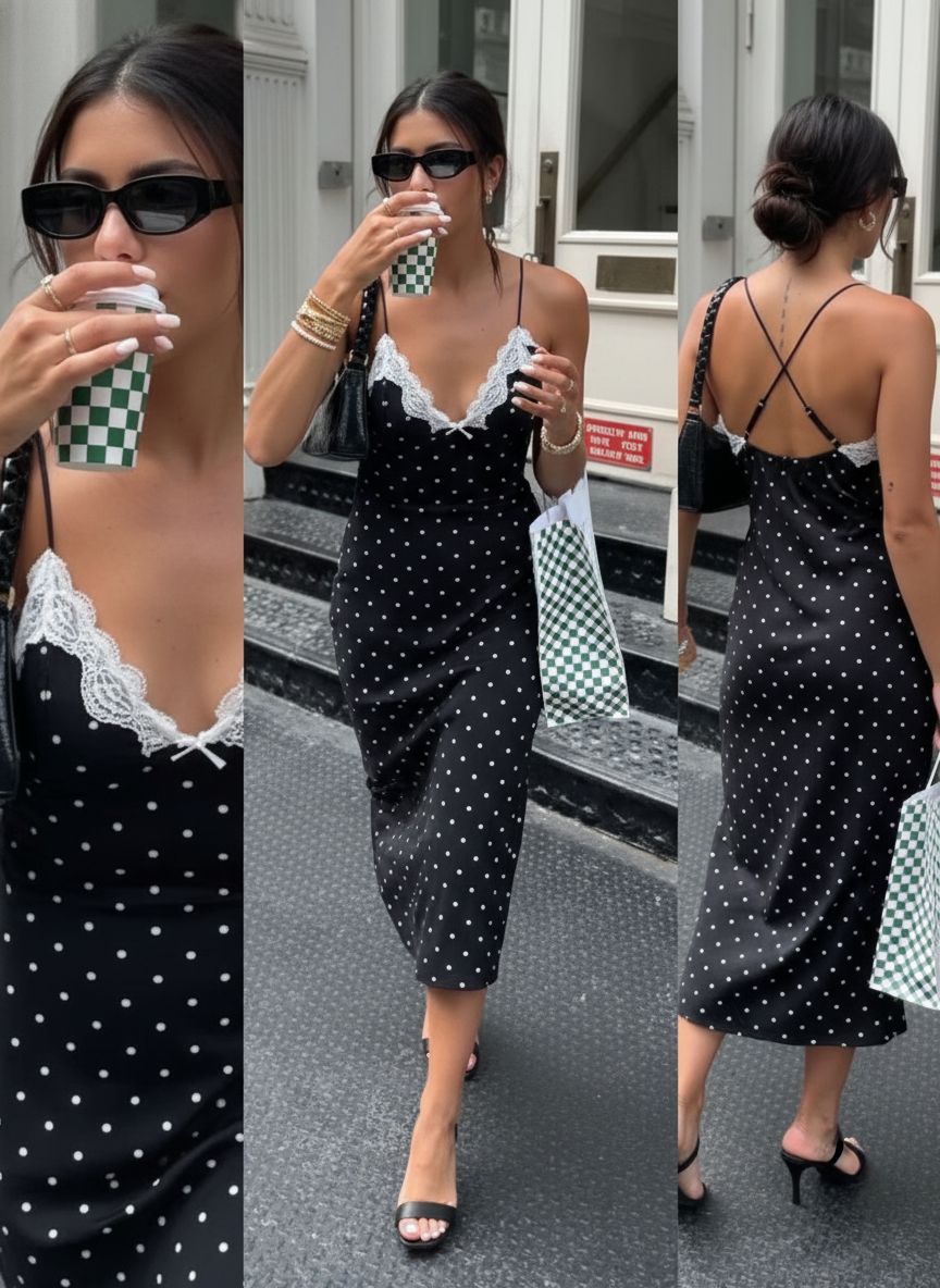 Vestido Lunares Elegante