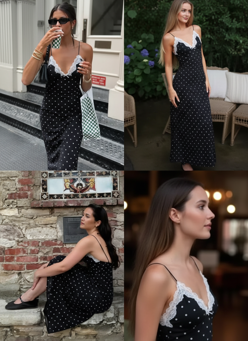 Vestido Lunares Elegante