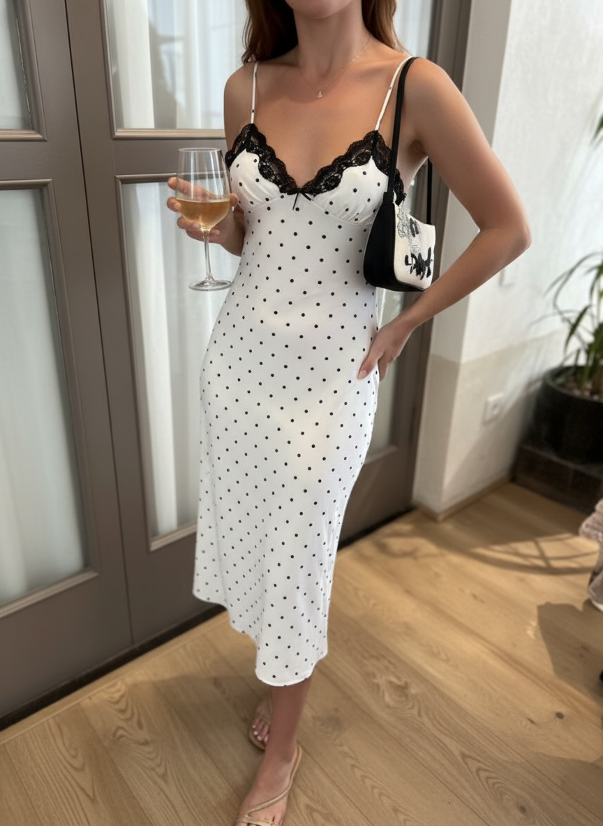 Vestido Lunares Elegante