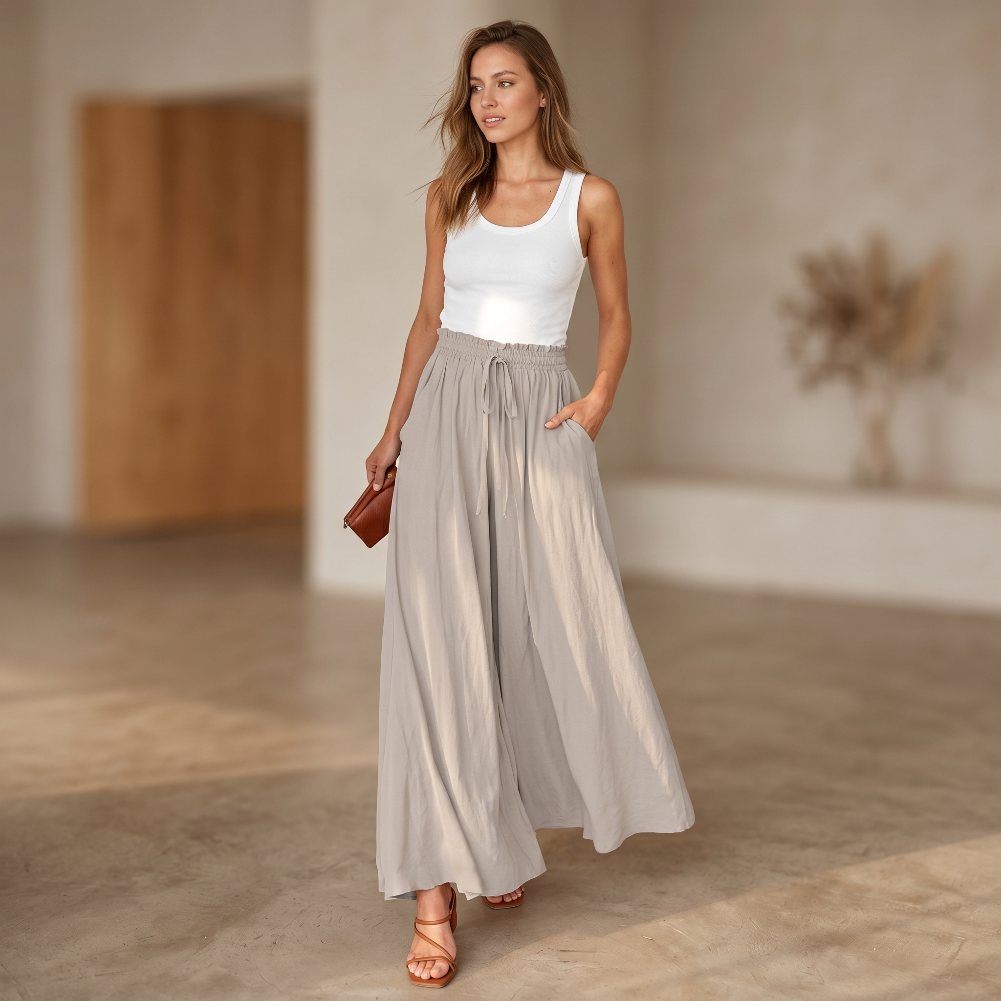 Pantalón Ancho – Tiro Alto