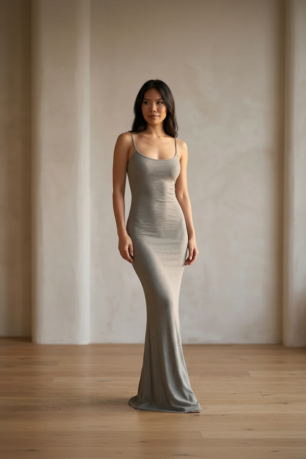 Gala · Vestido Largo de Fiesta — Plateado — editorial